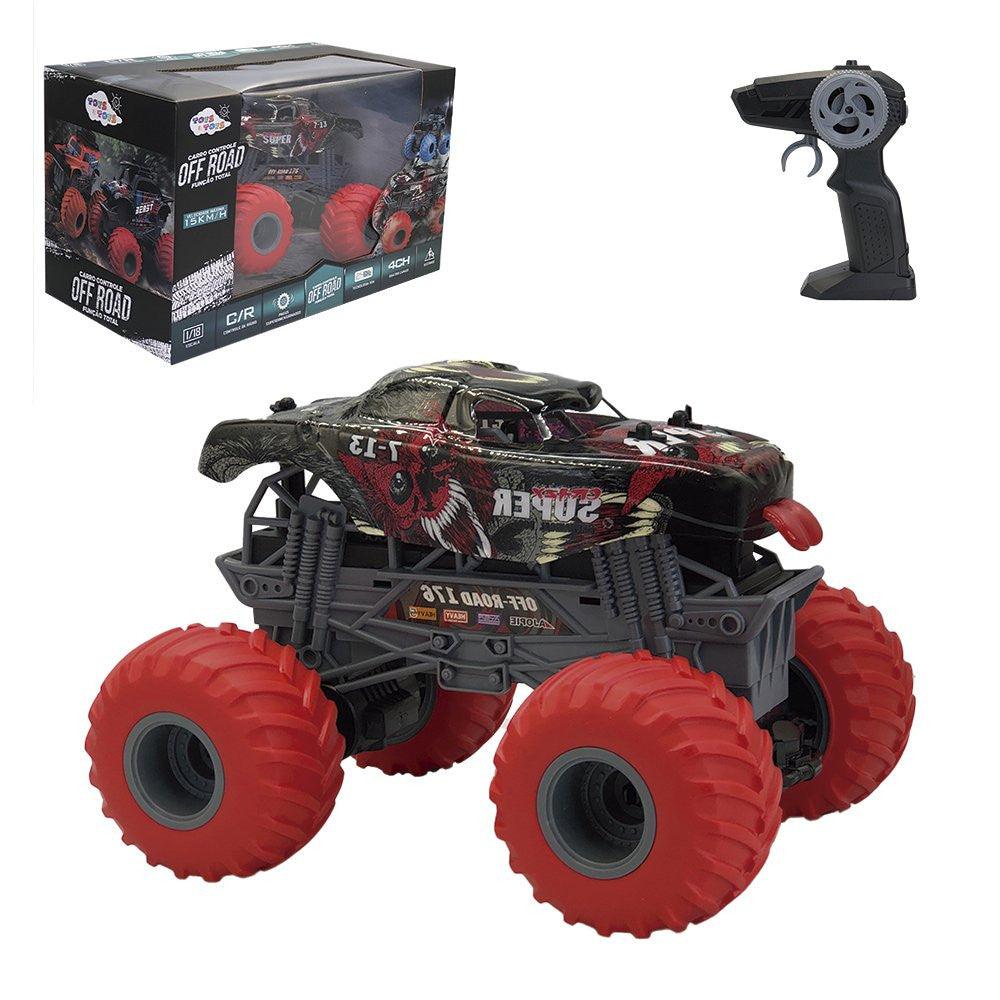 Carro de Controle Remoto Off Road Função Total - Preto Super - Xclusive